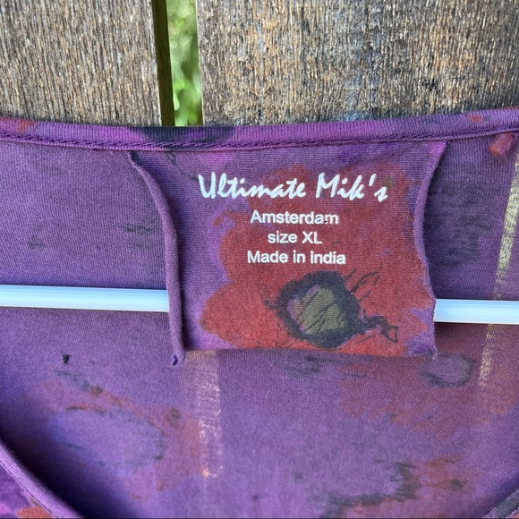 Ultimate Mik’s Floral 2 Way Zip Cardigan Top Sz XL - Picture 2 of 15